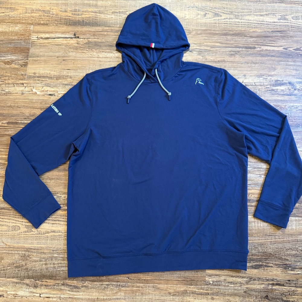 Rhoback NLU Hoodie Mens XL Navy Blue No Laying Up Performance Golf Pullover